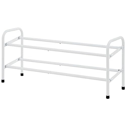 Adjustable 4-Tier Shoe Rack Organizer for Bedroom Entryway Closet, Brown