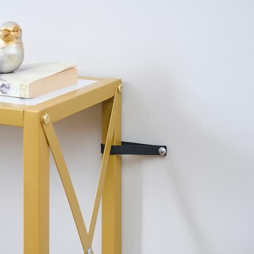 Narrow Industrial Console Table for Living Room, Bedroom, Hallway