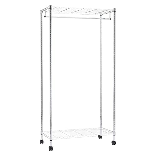 Amazon Basics Double Hanging Closet Organizer, Chrome, 36" x 14" x 72"