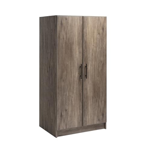 Prepac Elite 32"W x 65"H x 24.5"D White Wardrobe Closet with Hanging Rail