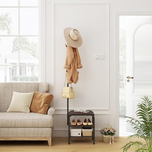 Console Table and Coat Rack Stand by Gewudraw