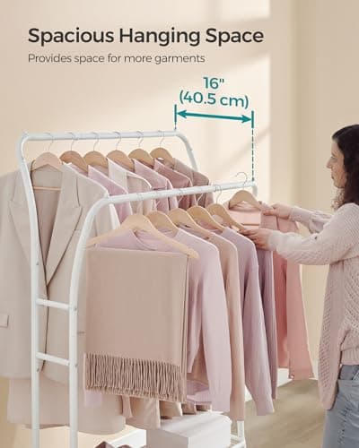 SONGMICS Clothes Rack with Shelves and Hooks