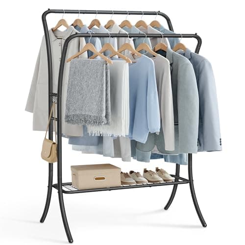 SONGMICS Clothes Rack with Shelves and Hooks
