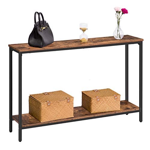 HOOBRO Narrow Entryway Table with Shelf, Industrial Style, BF20XG01G1