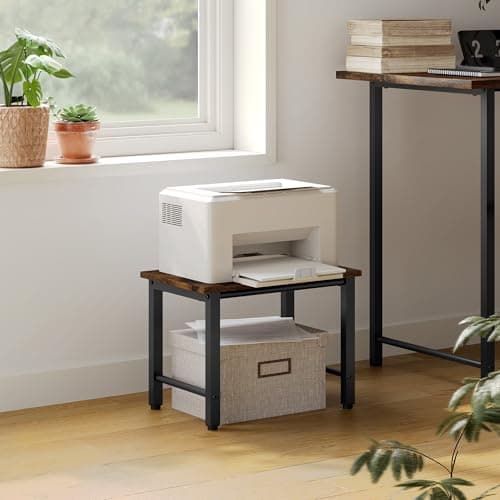 Gewudraw Printer Stand: Desk Shelf for Home Office Storage