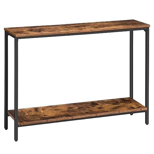 HOOBRO Narrow Entryway Table with Shelf, Industrial Style, BF20XG01G1