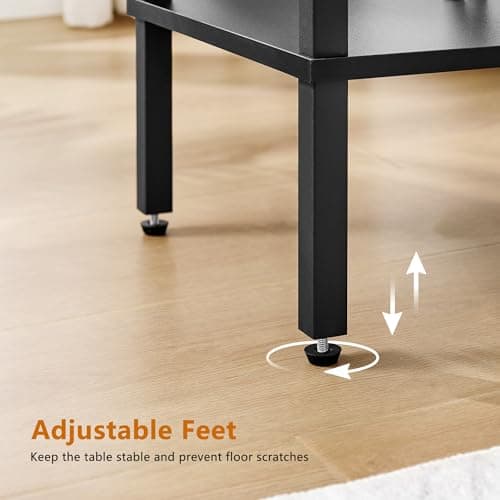 Narrow 2-Tier End Table with Storage for Small Spaces