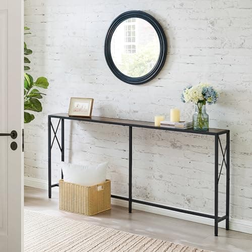 Narrow Industrial Console Table for Entryway, Living Room, Bedroom