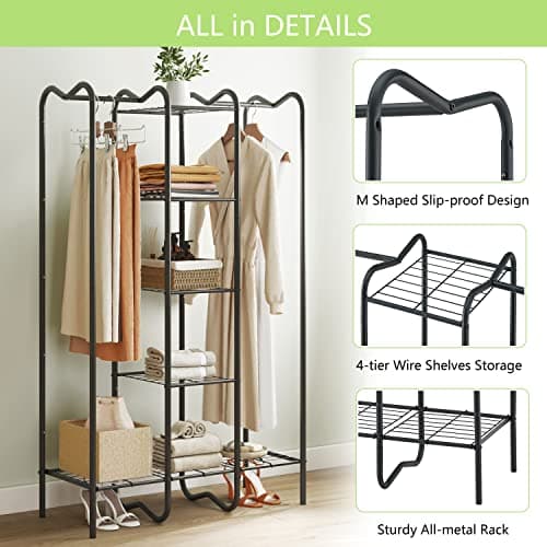 Gewudraw Heavy Duty Clothes Rack
