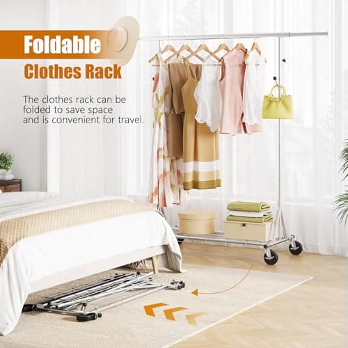 Heavy Duty Clothes Rack with 480 LBS Load Capacity