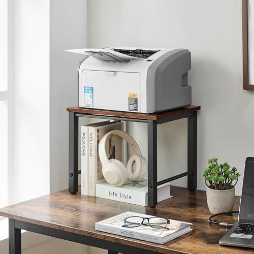 Gewudraw Printer Stand: Desk Shelf for Home Office Storage