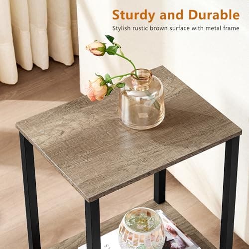 Gewudraw 2-Piece End Table Set for Small Spaces