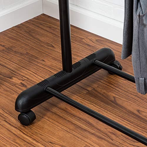 Honey-Can-Do GAR-01767 Dual Rod Expandable Clothing Rack, Black