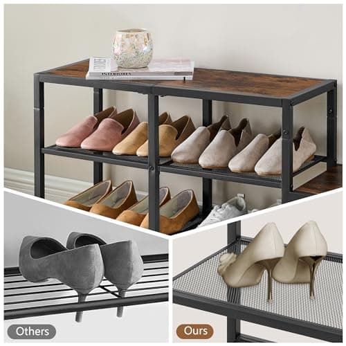 Entryway Hall Tree Bench with Shoe Storage and Coat Hooks - Parent-Child 3-in-1 Design for Mudroom or Bedroom