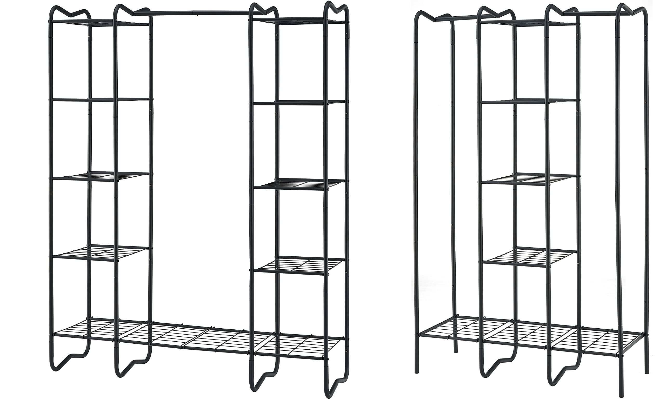 Metal Freestanding Closet Wardrobe Rack for Clothes - E Style and D Style